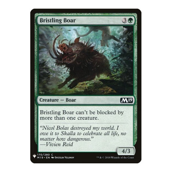 Bristling Boar (LIST) #170 Common (Lightly Played) The List Reprints Magic: The Gathering: 2026