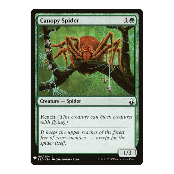 Canopy Spider (LIST) #191 Common (Lightly Played) The List Reprints Magic: The Gathering: 2026