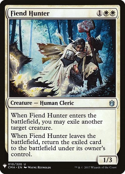Fiend Hunter (LIST) #CMA-10 Uncommon (Lightly Played) The List Reprints Magic: 2026
