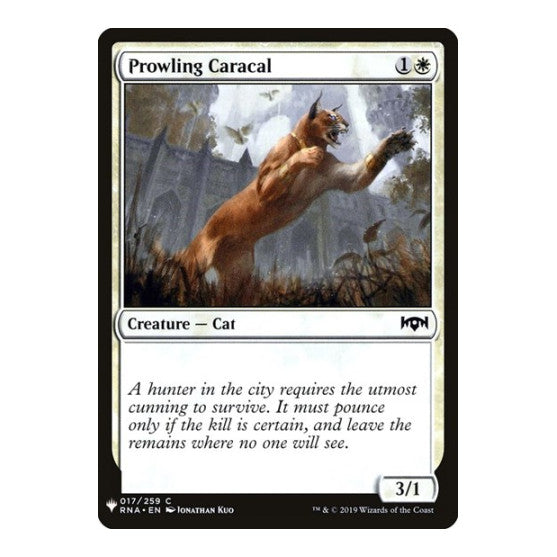 Prowling Caracal (LIST) #17 Common (Lightly Played) The List Reprints Magic: The Gathering: 2026
