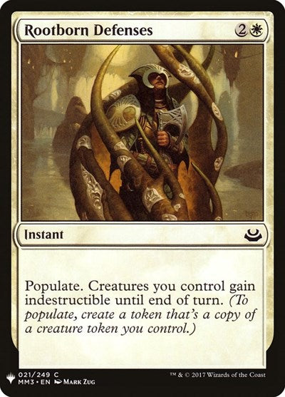 Rootborn Defenses (LIST) #MM3-21 Common (Moderately Played) The List Reprints Magic: The Gathering: 2026