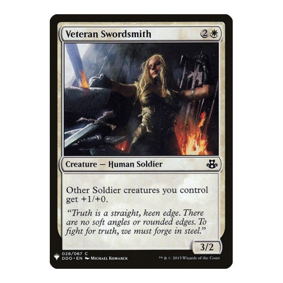 Veteran Swordsmith (LIST) #28 Common (Lightly Played) The List Reprints Magic: The Gathering: 2026