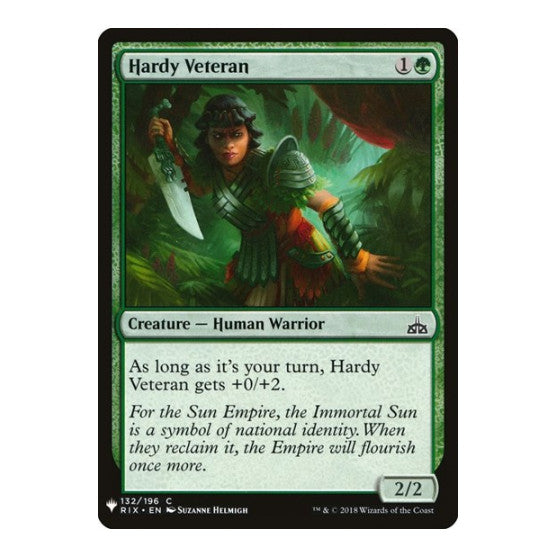 Hardy Veteran (LIST) #132 Common (Lightly Played) The List Reprints Magic: The Gathering: 2026