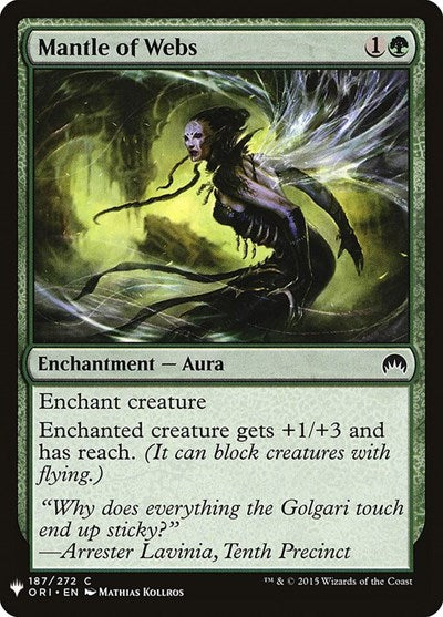 Mantle of Webs (LIST) #ORI-187 Common (Lightly Played) The List Reprints Magic: 2026