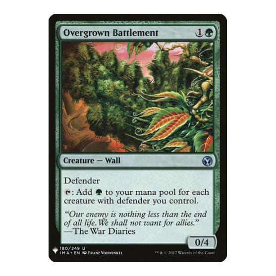 Overgrown Battlement (LIST) #180 Uncommon (Lightly Played) The List Reprints Magic: The Gathering: 2026
