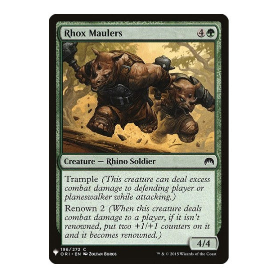 Rhox Maulers (LIST) #196 Common (Lightly Played) The List Reprints Magic: The Gathering: 2026