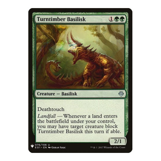 Turntimber Basilisk (LIST) #76 Uncommon (Lightly Played) The List Reprints Magic: The Gathering: 2026