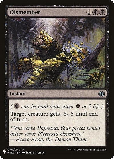 Dismember (LIST) #MM2-79 Uncommon (Lightly Played) The List Reprints Magic: 2026