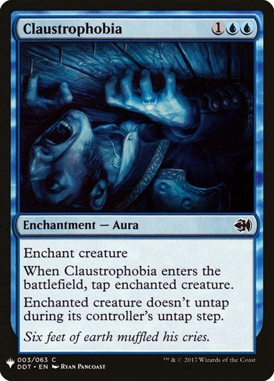 Claustrophobia (LIST) #DDT-3 Common (Lightly Played) The List Reprints Magic: The Gathering: 2026