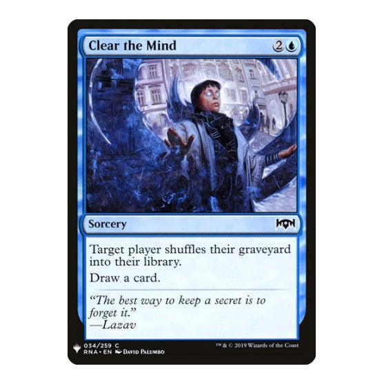Clear the Mind (LIST) #34 Common (Lightly Played) The List Reprints Magic: The Gathering: 2026