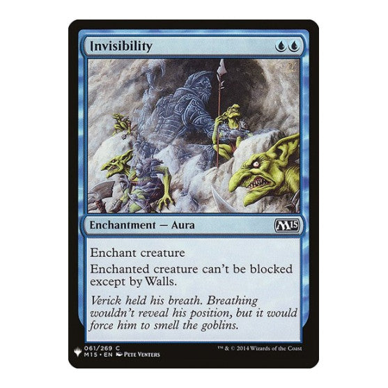 Invisibility (LIST) #61 Common (Lightly Played) The List Reprints Magic: The Gathering: 2026