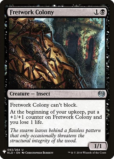 Fretwork Colony (LIST) #KLD-83 Uncommon (Lightly Played) The List Reprints Magic: 2026