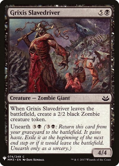 Grixis Slavedriver (LIST) #MM3-74 Common (Lightly Played) The List Reprints Magic: The Gathering: 2026