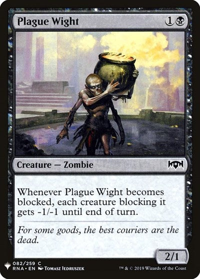Plague Wight (LIST) #RNA-82 Common (Lightly Played) The List Reprints Magic: 2026
