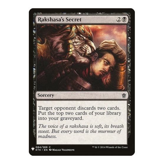 Rakshasa's Secret (LIST) #84 Common (Lightly Played) The List Reprints Magic: The Gathering: 2026