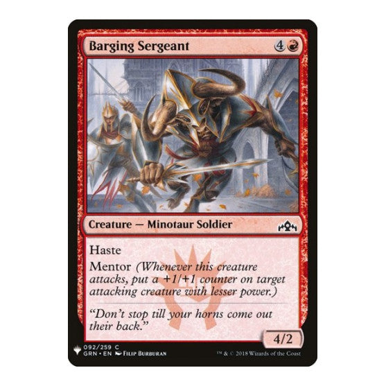 Barging Sergeant (LIST) #92 Common (Lightly Played) The List Reprints Magic: The Gathering: 2026