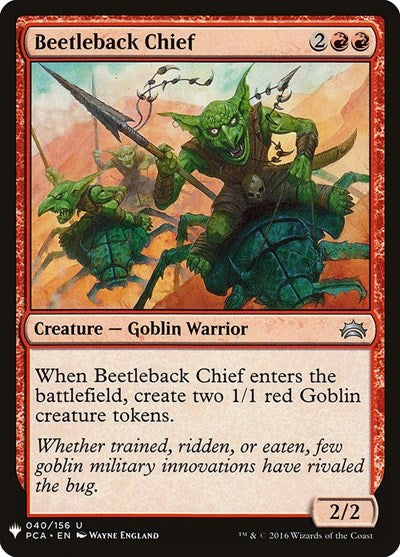 Beetleback Chief (LIST) #PCA-40 Uncommon (Moderately Played) The List Reprints Magic: The Gathering: 2026