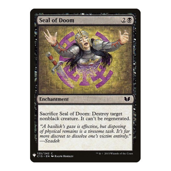 Seal of Doom (LIST) #135 Common (Lightly Played) The List Reprints Magic: The Gathering: 2026
