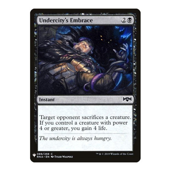 Undercity's Embrace (LIST) #89 Common (Lightly Played) The List Reprints Magic: The Gathering: 2026
