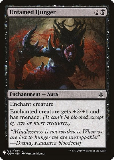 Untamed Hunger (LIST) #OGW-91 Common (Lightly Played) The List Reprints Magic: 2026