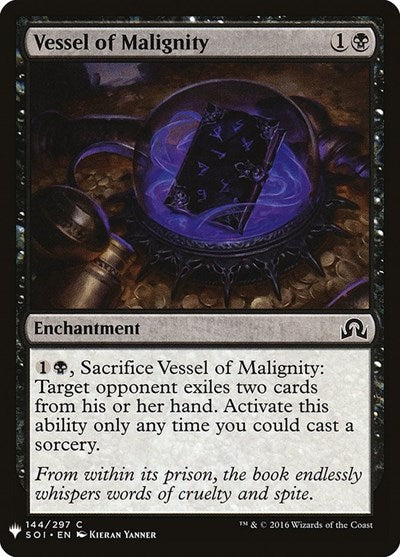 Vessel of Malignity (LIST) #SOI-144 Common (Damaged) The List Reprints Magic: The Gathering: 2026