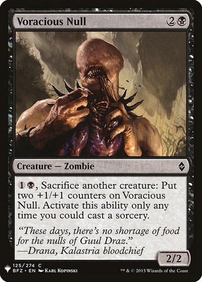 Voracious Null (LIST) #BFZ-125 Common (Lightly Played) The List Reprints Magic: The Gathering: 2026