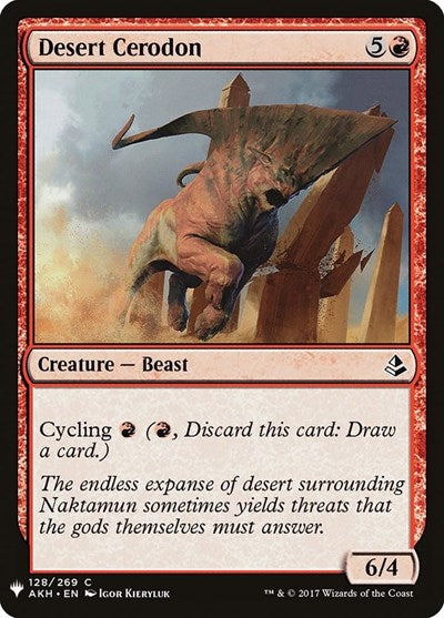 Desert Cerodon (LIST) #AKH-128 Common (Lightly Played) The List Reprints Magic: 2026