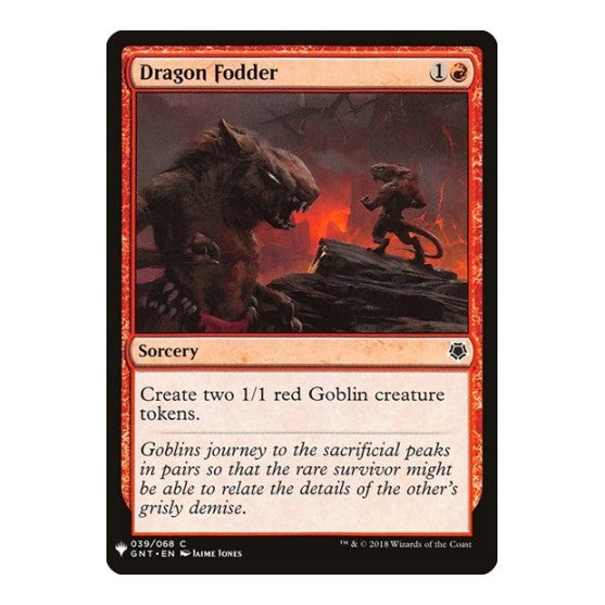 Dragon Fodder (GNT) (LIST) #39 Common (Lightly Played) The List Reprints Magic: The Gathering: 2026