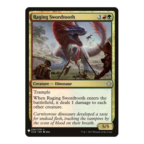 Raging Swordtooth (LIST) #226 Uncommon (Lightly Played) The List Reprints Magic: The Gathering: 2026