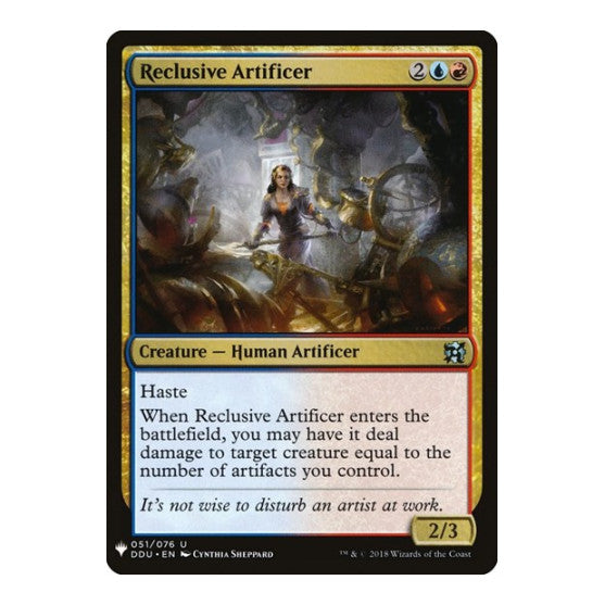 Reclusive Artificer (LIST) #51 Uncommon (Lightly Played) The List Reprints Magic: The Gathering: 2026
