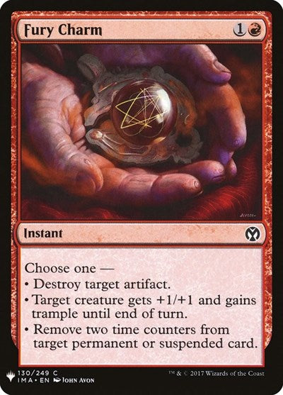 Fury Charm (LIST) #IMA-130 Common (Lightly Played) The List Reprints Magic: The Gathering: 2026
