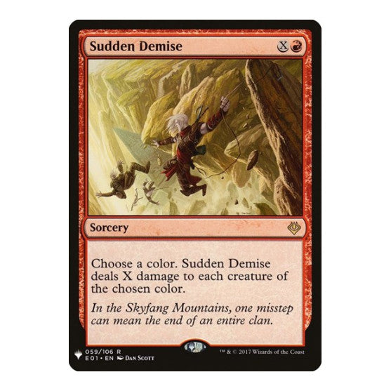 Sudden Demise (LIST) #059/106 Rare (Lightly Played) The List Reprints Magic: The Gathering: 2026