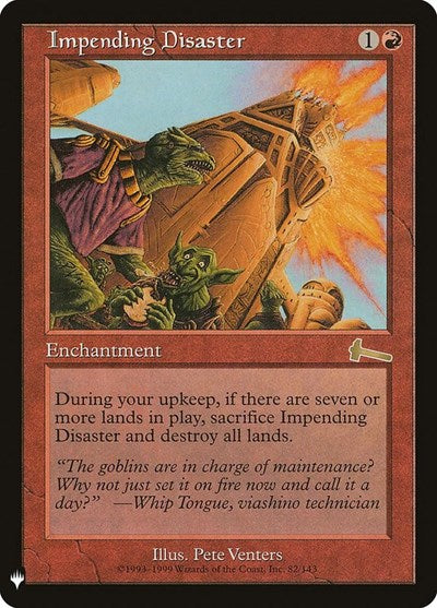 Impending Disaster (LIST) #ULG-82 Rare (Moderately Played) The List Reprints Magic: The Gathering: 2026