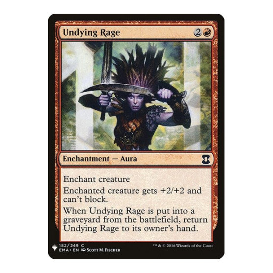Undying Rage (LIST) #152 Common (Lightly Played) The List Reprints Magic: The Gathering: 2026