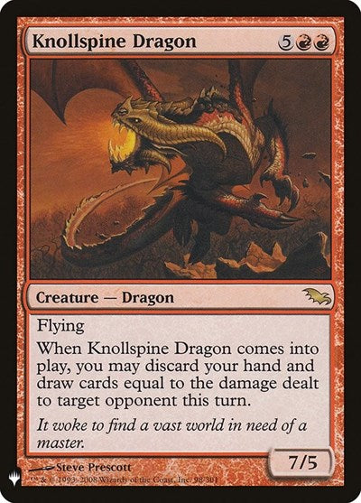 Knollspine Dragon (LIST) #SHM-98 Rare (Lightly Played) The List Reprints Magic: 2026