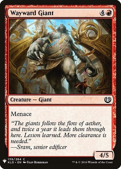 Wayward Giant (LIST) #KLD-139 Common (Lightly Played) The List Reprints Magic: The Gathering: 2026