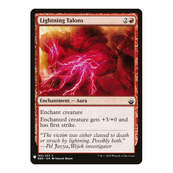 Lightning Talons (LIST) #180 Common (Lightly Played) The List Reprints Magic: The Gathering: 2026
