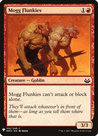 Mogg Flunkies (LIST) #MM3-102 Common (Lightly Played) The List Reprints Magic: 2026