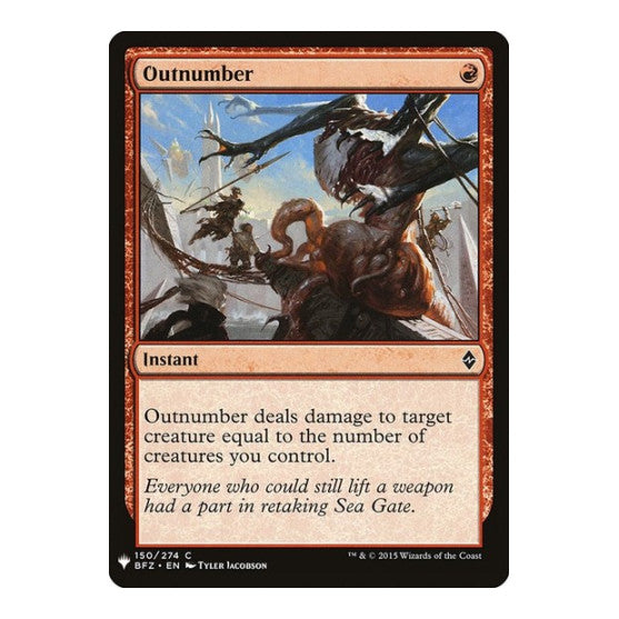 Outnumber (LIST) #150 Common (Lightly Played) The List Reprints Magic: The Gathering: 2026
