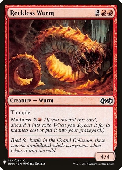 Reckless Wurm (LIST) #144 Common (Lightly Played) The List Reprints Magic: The Gathering: 2026