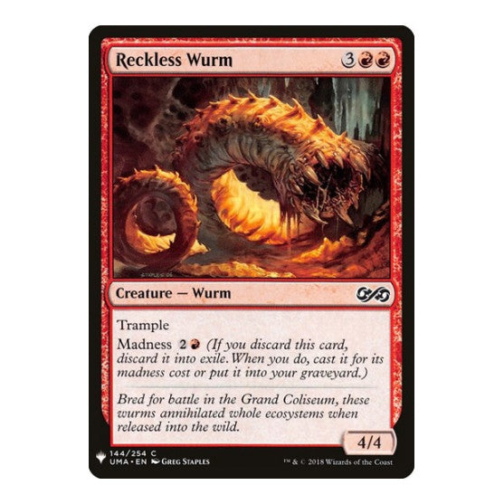 Reckless Wurm (LIST) #144 Common (Lightly Played) The List Reprints Magic: The Gathering: 2026