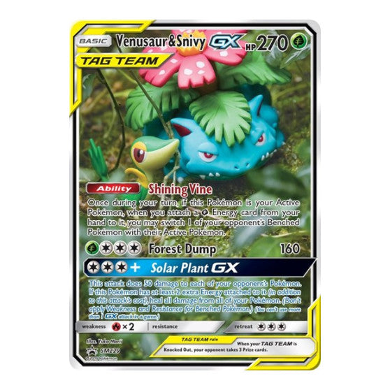 Venusaur Snivy GX SM229 (SMP) #SM229 Promo (Holofoil Heavily Played) SM Promos Pokemon: 2016