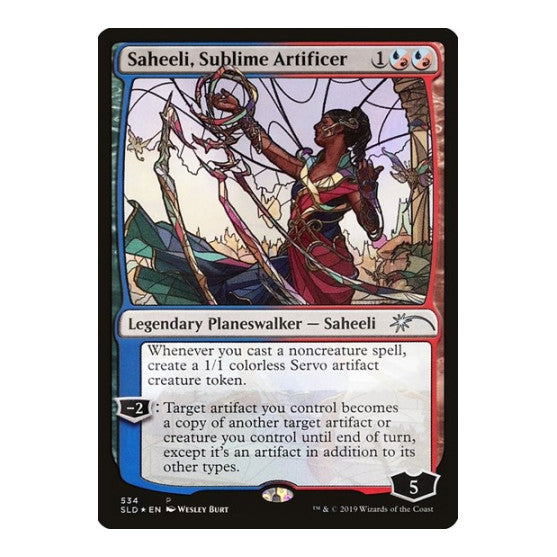 Saheeli, Sublime Artificer (Stained Glass) (SLD) #534 Promo (Foil Damaged) Secret Lair Drop Series Magic: The Gathering: 2026