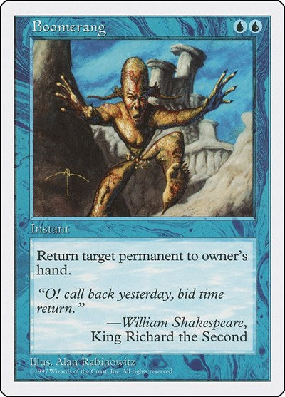 1997 Magic: Fifth Edition (5ED) - Boomerang (#75, Common) (Lightly Played)