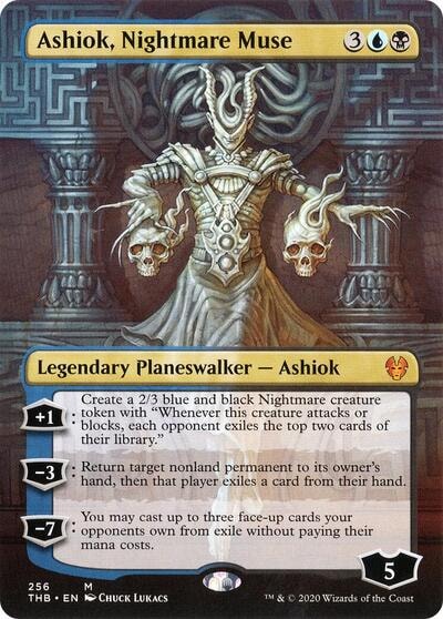 Ashiok, Nightmare Muse (Borderless) (THB) #256 Mythic Rare (Lightly Played) Theros Beyond Death Magic: The Gathering: 2020