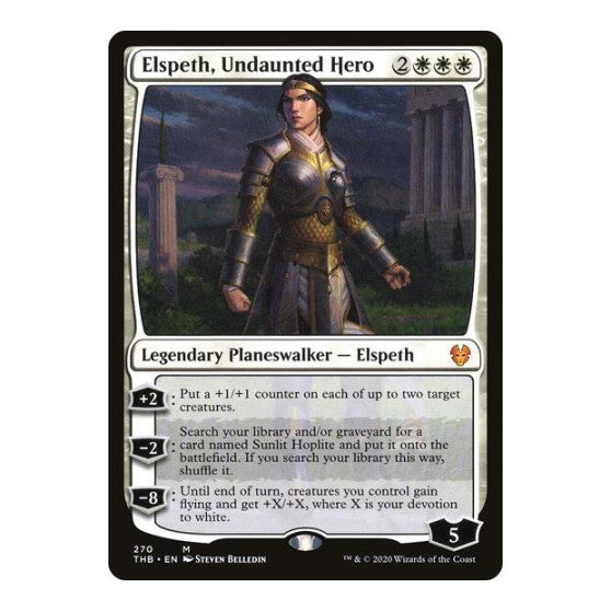 Elspeth, Undaunted Hero (THB) #270 Mythic Rare (Foil Lightly Played) Theros Beyond Death Magic: The Gathering: 2020