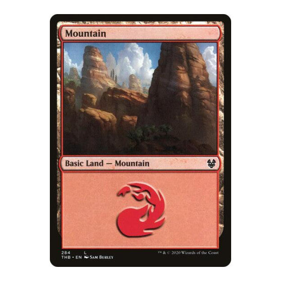 Mountain 284 (THB) #284 Land (Foil Lightly Played) Theros Beyond Death Magic: The Gathering: 2020