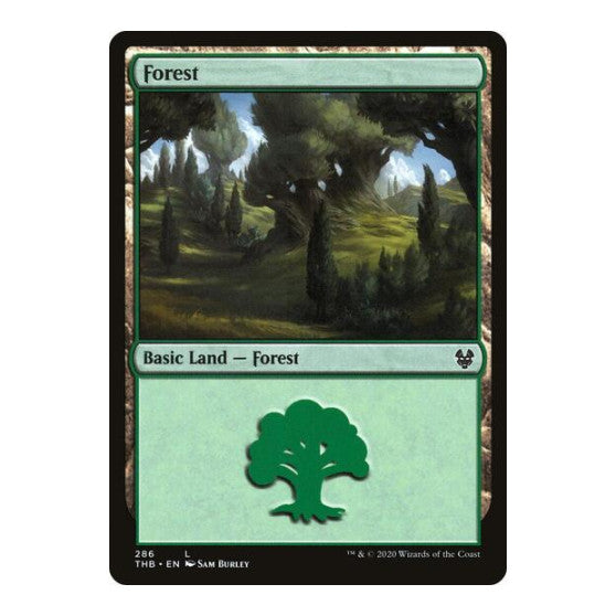 Forest 286 (THB) #286 Land (Foil Lightly Played) Theros Beyond Death Magic: The Gathering: 2020