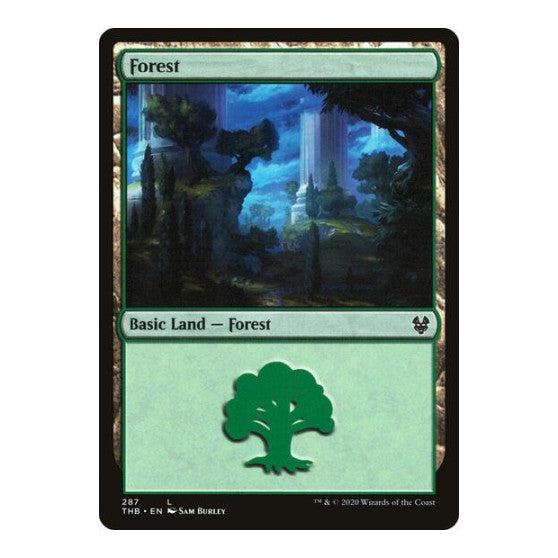 Forest 287 (THB) #287 Land (Foil Lightly Played) Theros Beyond Death Magic: The Gathering: 2020