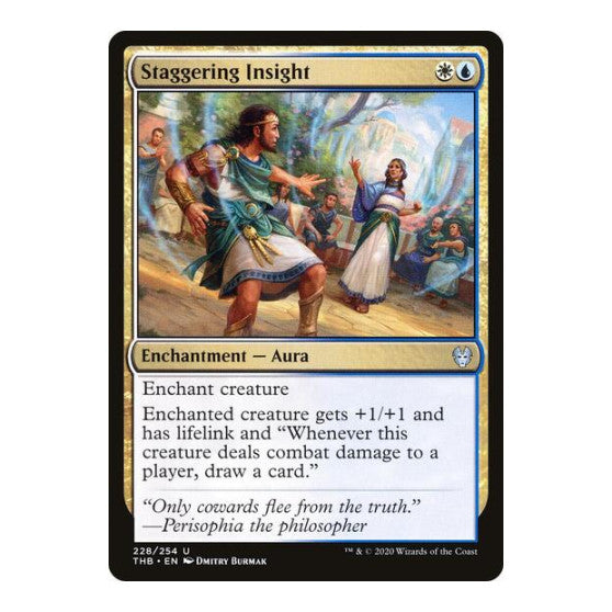 Staggering Insight (THB) #228 Uncommon (Lightly Played) Theros Beyond Death Magic: The Gathering: 2020